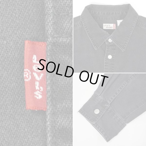 画像3: 00's Levi's ブラックデニム ワークシャツ (3)