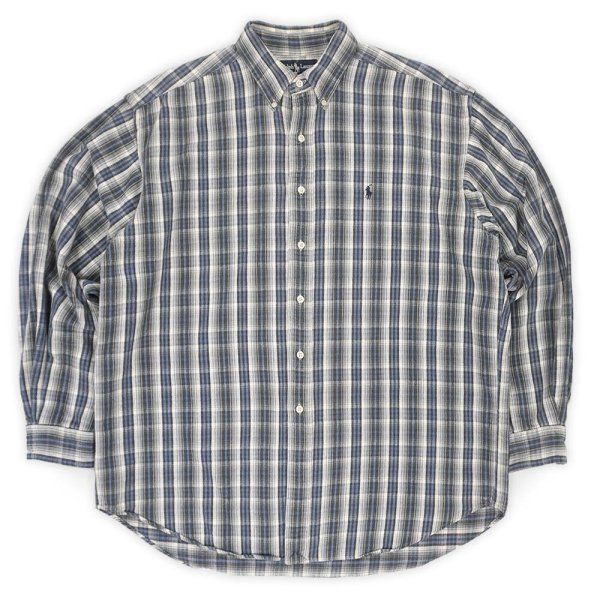 画像1: 90's Polo Ralph Lauren ヘビーネル ボタンダウンシャツ “BLAIRE” (1)