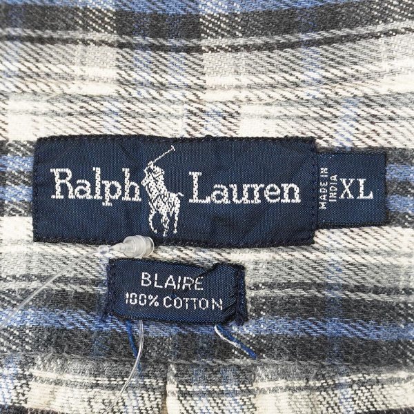 画像2: 90's Polo Ralph Lauren ヘビーネル ボタンダウンシャツ “BLAIRE” (2)