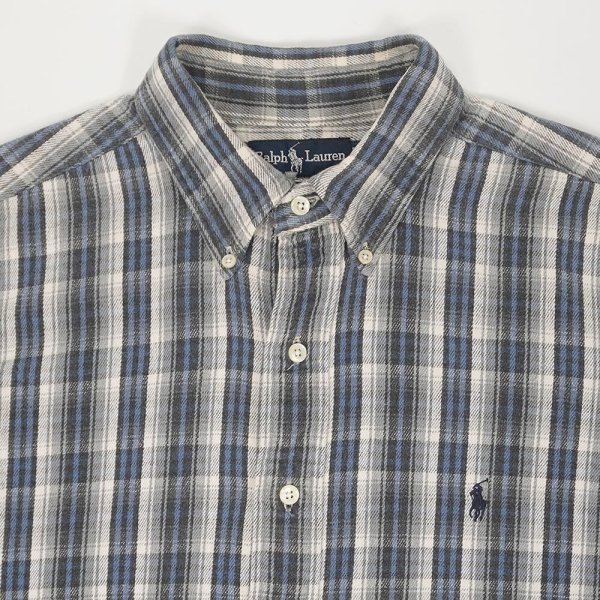 画像3: 90's Polo Ralph Lauren ヘビーネル ボタンダウンシャツ “BLAIRE” (3)