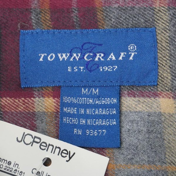 画像2: 90's TOWNCRAFT フランネル ボタンダウンシャツ "DEADSTOCK" (2)