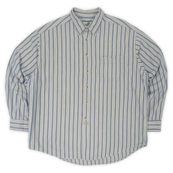 画像1: 90's DOCKERS マルチストライプ柄 レギュラーカラーシャツ (1)