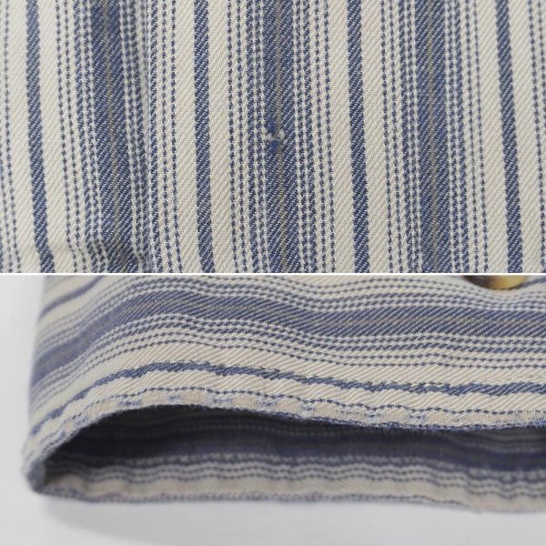 画像5: 90's DOCKERS マルチストライプ柄 レギュラーカラーシャツ (5)