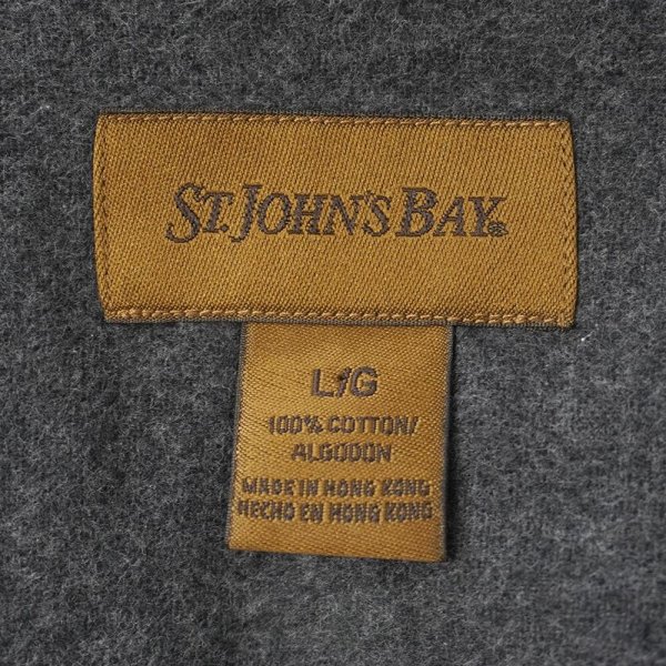 画像2: 90's ST JOHN'S BAY シャモアクロス ボックスシャツ "BLACK / DEADSTOCK" (2)
