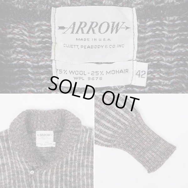 画像2: 60's Arrow ショールカラー モヘアニット (2)