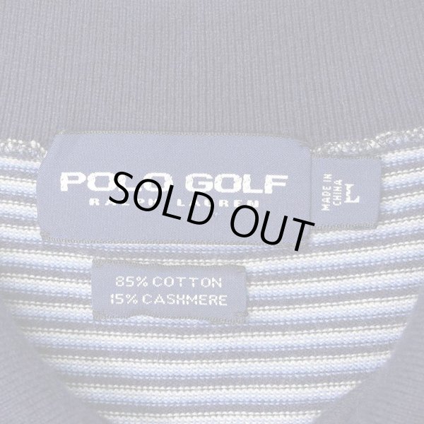 画像2: 90's Polo Ralph Lauren マルチボーダー柄 ニットポロ "POLO GOLF / COTTON×CASHMERE" (2)