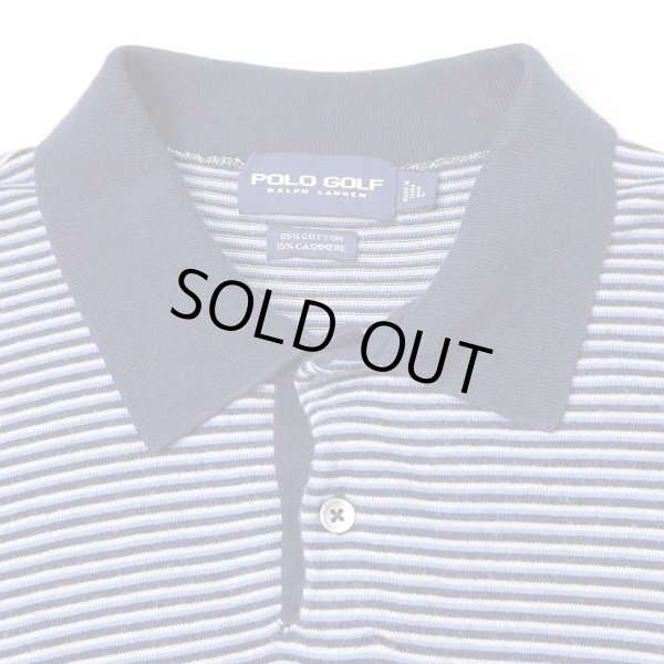 画像3: 90's Polo Ralph Lauren マルチボーダー柄 ニットポロ "POLO GOLF / COTTON×CASHMERE" (3)