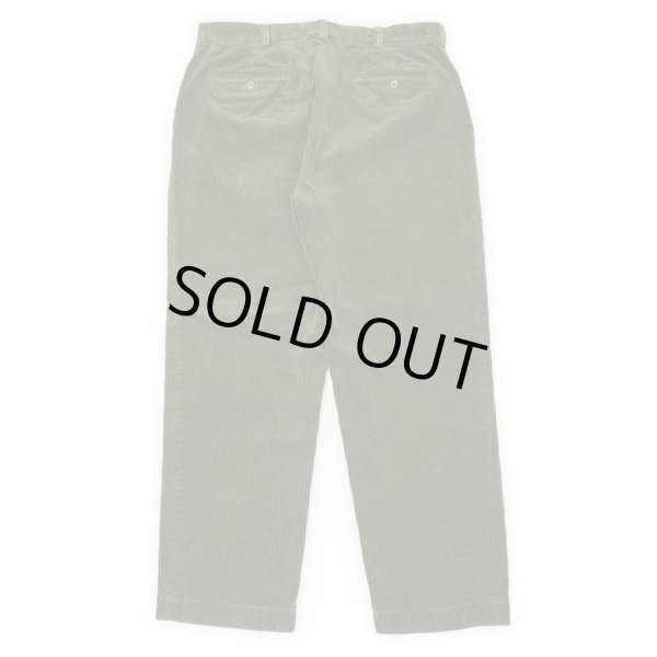 画像2: 90's Polo Ralph Lauren ノータック 太畝コーデュロイトラウザー "OLIVE / W34 L30" (2)