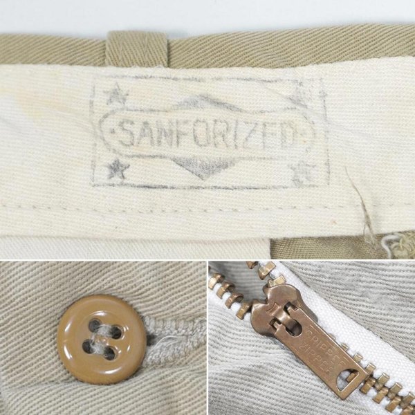 画像3: 50-60's unknown チノトラウザー "W31 L29相当" (3)