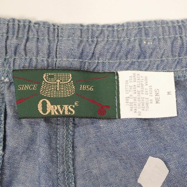 画像2: 90's ORVIS コットンシャンブレー イージーパンツ "MADE IN USA / DEADSTOCK" (2)