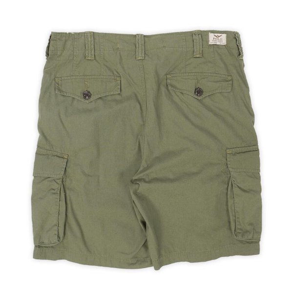 画像2: 00's Polo Ralph Lauren 6ポケット カーゴショーツ "OLIVE / W33" (2)