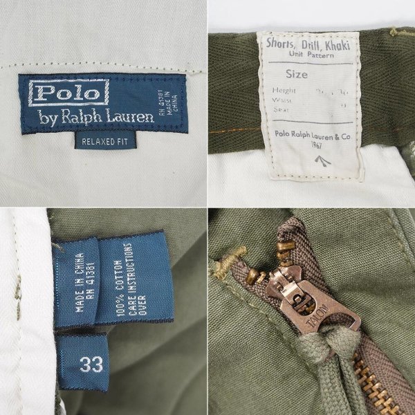 画像4: 00's Polo Ralph Lauren 6ポケット カーゴショーツ "OLIVE / W33" (4)