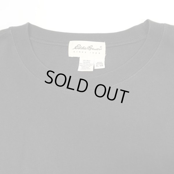 画像3: 90's Eddie Bauer L/S ブランクTシャツ "白タグ / BLACK" (3)