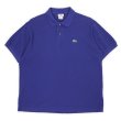 画像1: 90's LACOSTE ポロシャツ “DESIGNED IN FRANCE / BLUE” (1)