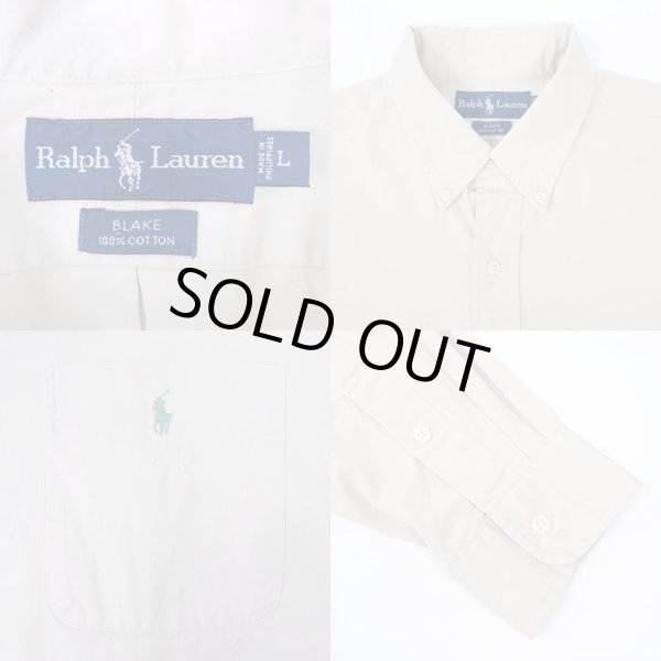 画像3: 90's Polo Ralph Lauren ボタンダウンシャツ "BLAKE / POPLIN" (3)
