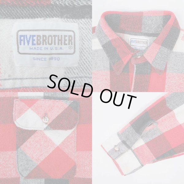 画像3: 70-80's FIVE BROTHER ヘビーネルシャツ “BIG SIZE / MADE IN USA” (3)