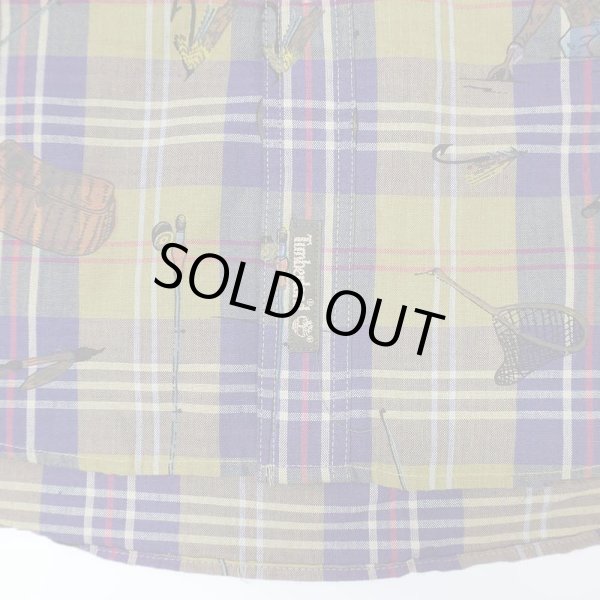 画像5: 90's Timberland 総柄 S/S ボタンダウンシャツ "DEADSTOCK" (5)