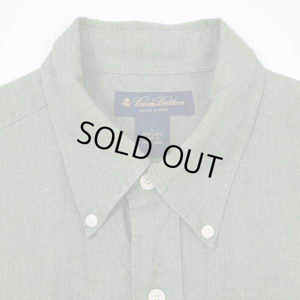 画像3: 00's Brooks Brothers S/S リネン ボタンダウンシャツ (3)