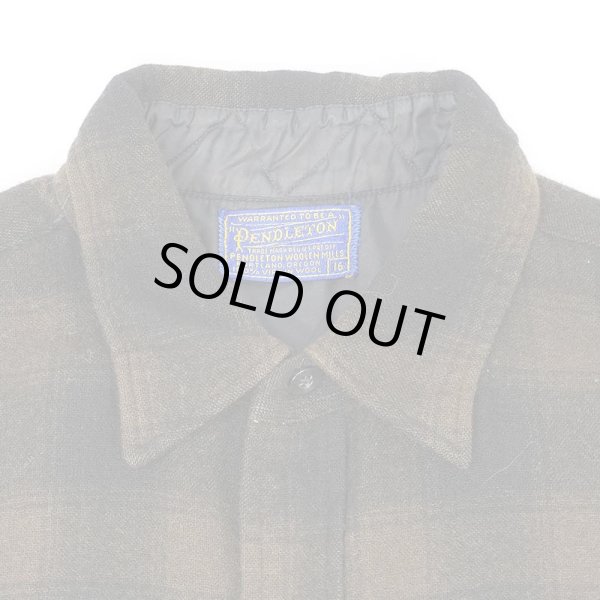 画像3: 50's Pendleton レギュラーカラー ウールシャツ "Black×Brown Plaid" (3)