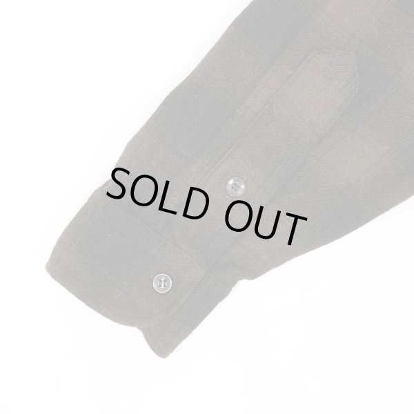 画像4: 50's Pendleton レギュラーカラー ウールシャツ "Black×Brown Plaid" (4)