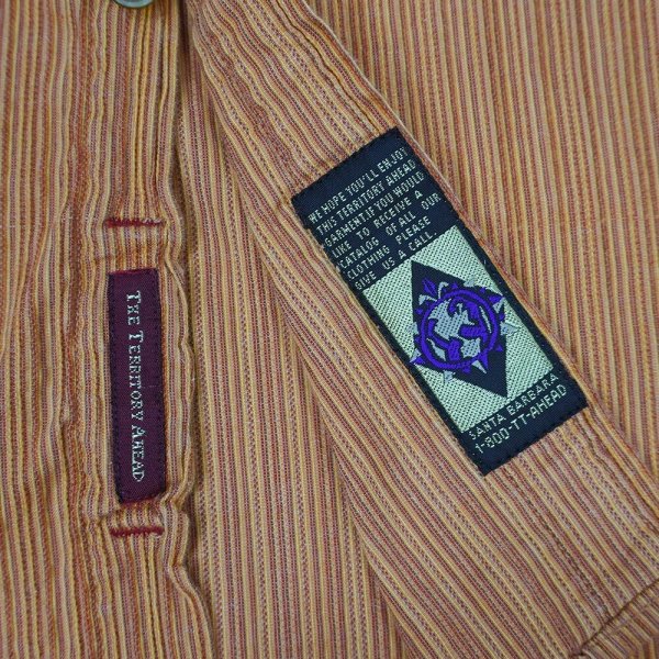 画像4: 90's THE TERRITORY AHEAD マルチストライプ柄 レギュラカラーシャツ (4)