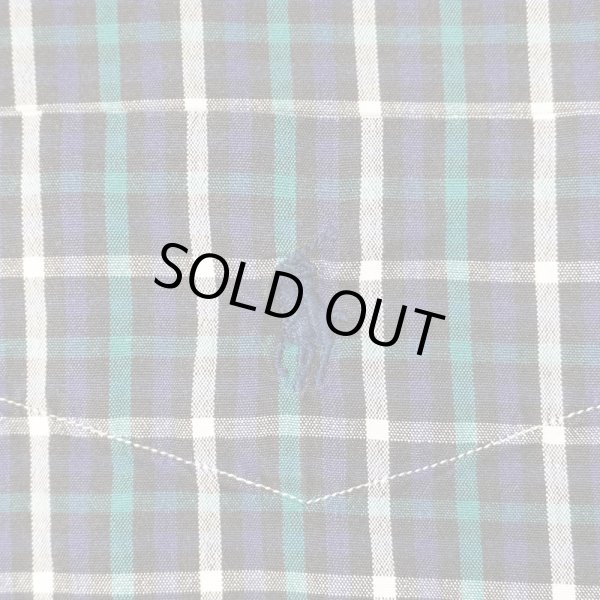 画像3: 90's Polo Ralph Lauren ボタンダウンシャツ "MARLOWE / Black Plaid" (3)