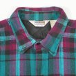 画像3: 80's FIVE BROTHER キルティングライナー ヘビーネルシャツ "MADE IN USA / Turquoise Plaid" (3)