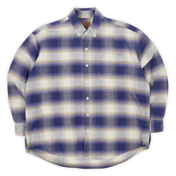 画像1: 90's ST JOHN'S BAY フランネル ボタンダウンシャツ "Ombre Plaid" (1)