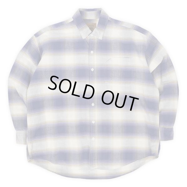 画像1: 90's ST JOHN'S BAY フランネル ボタンダウンシャツ "Ombre Plaid" (1)