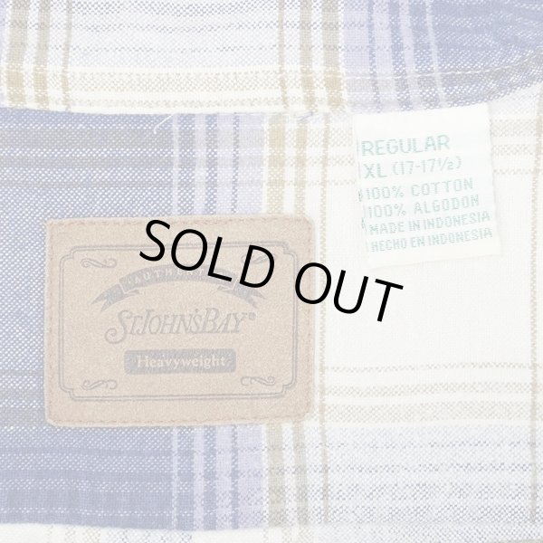 画像2: 90's ST JOHN'S BAY フランネル ボタンダウンシャツ "Ombre Plaid" (2)