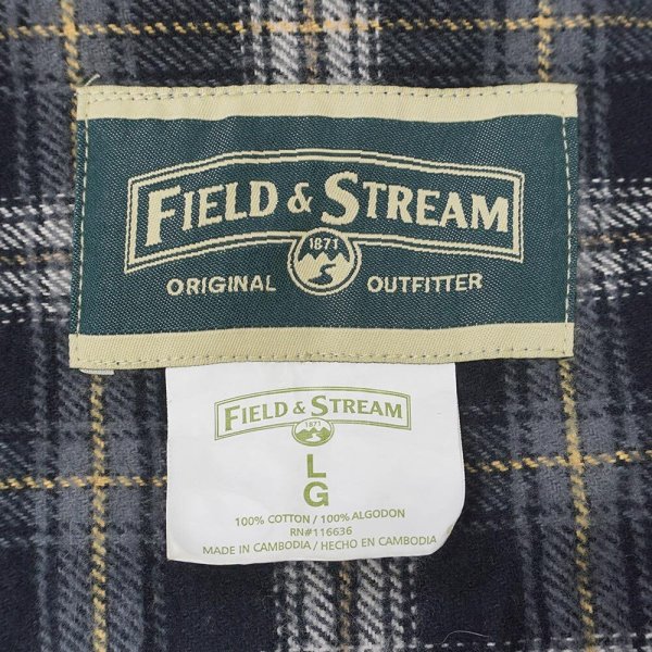 画像2: 00's FIELD & STREAM ヘビーネルシャツ "Black Plaid" (2)