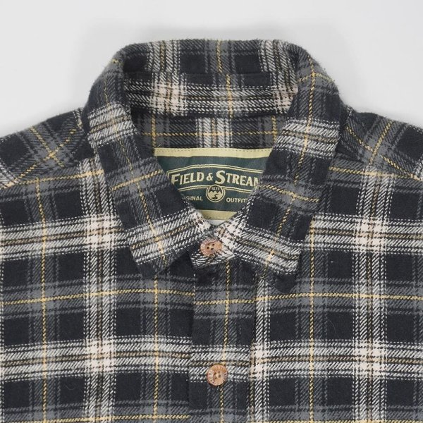 画像3: 00's FIELD & STREAM ヘビーネルシャツ "Black Plaid" (3)