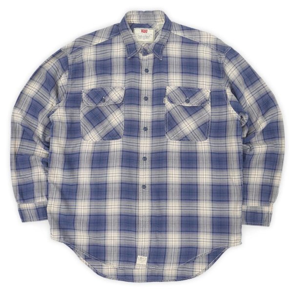 画像1: 90's Levi's フランネル ワークシャツ "Ombre Plaid" (1)
