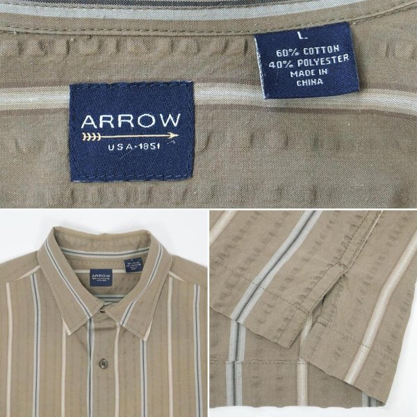 画像3: 00's Arrow S/S シアサッカーシャツ (3)