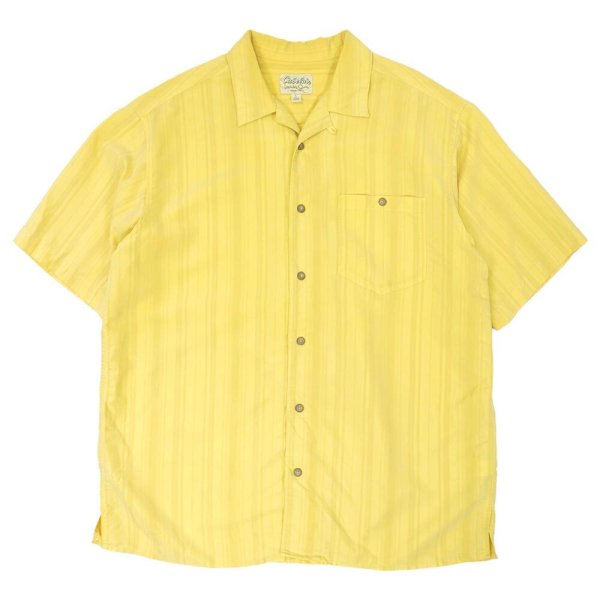 画像1: 00's Cabela's S/S マルチストライプ柄 オープンカラーシャツ (1)
