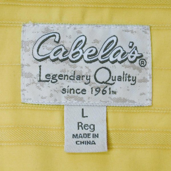 画像2: 00's Cabela's S/S マルチストライプ柄 オープンカラーシャツ (2)