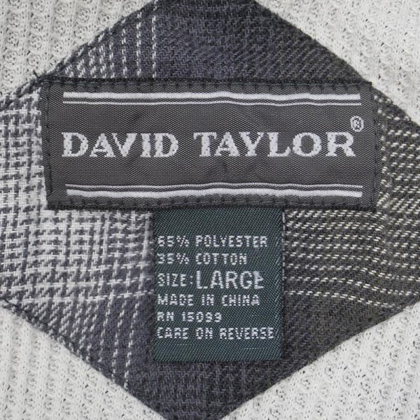 画像2: 90's DAVID TAYLOR サーマルライナー ネルシャツ (2)