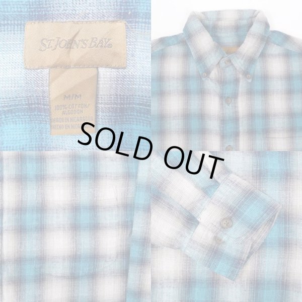 画像3: 90's ST. JOHN'S BAY オンブレチェック柄 フランネルシャツ (3)