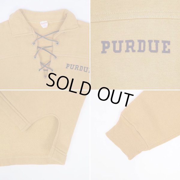 画像4: 60's Champion レースアップ スウェット "ランタグ / PURDUE" (4)