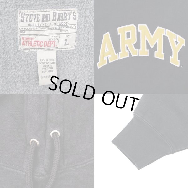 画像3: 00's STEVE AND BARRY'S リバースウィーブタイプ スウェットパーカー "ARMY" (3)