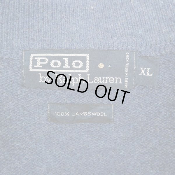 画像2: 90-00's Polo Ralph Lauren ニットポロ “HEATHER NAVY” (2)