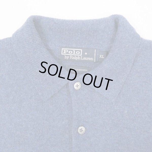 画像3: 90-00's Polo Ralph Lauren ニットポロ “HEATHER NAVY” (3)