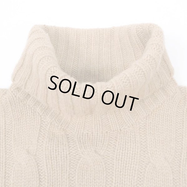 画像3: 90's Polo Ralph Lauren ケーブル編み タートルネックニット (3)