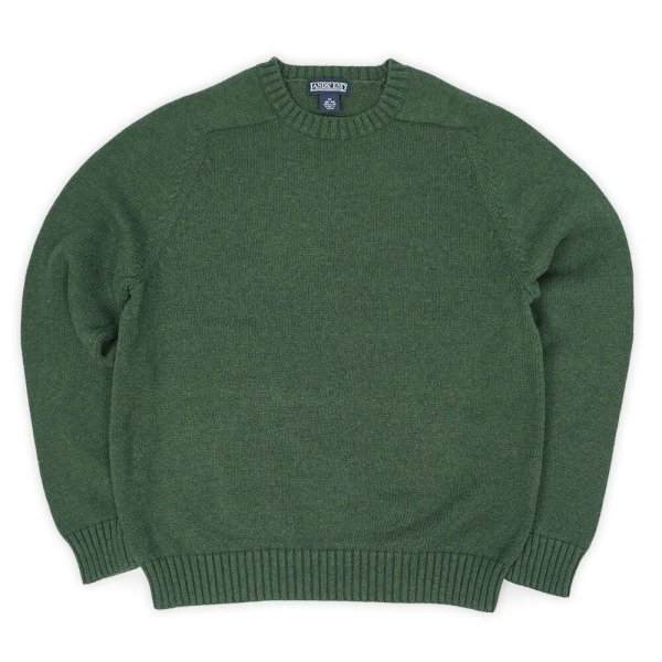 画像1: 00's LANDS' END コットンドリフターセーター "OLIVE" (1)