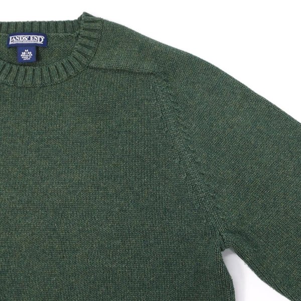 画像3: 00's LANDS' END コットンドリフターセーター "OLIVE" (3)