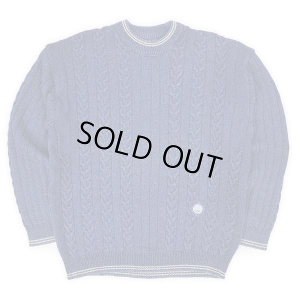 画像1: 90's BLUE WILLI’S インディゴ染め コットンニット "MADE IN DENMARK" (1)