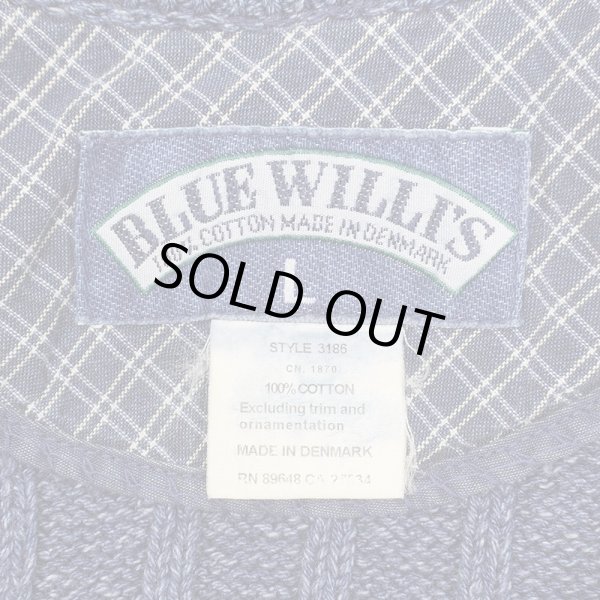 画像2: 90's BLUE WILLI’S インディゴ染め コットンニット "MADE IN DENMARK" (2)
