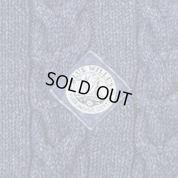 画像3: 90's BLUE WILLI’S インディゴ染め コットンニット "MADE IN DENMARK" (3)