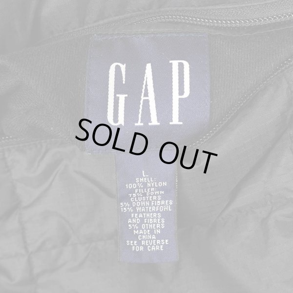 画像3: Early 00's OLD GAP リバーシブル ダウンベスト "ALL BLACK" (3)