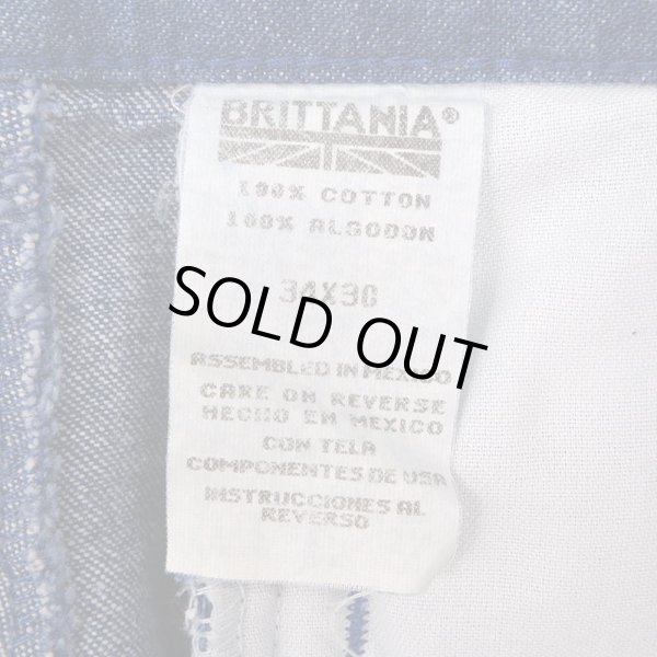 画像3: 90's BRITTANIA 2タック デニムトラウザー “W34 L30” (3)